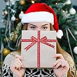 CNMTCCO 2 Rolls 43 Yard Merry Christmas Ribbons Grosgrain Wrapping Rope with Snowflake Pattern for Christmas Favor Party DIY Crafts Package Decor (White Font) - Image 4