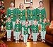shelry Matching Family Pajamas Christmas Jammies Clothes 100% Cotton Holiday Matching Sets Green Stripes Long Sleeve Pjs 6T