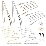 Anyasen Cadena Gafas 6 Piezas Cadenas Gafas Cadena Gafas de Sol Correa Gafas de Sol Cadena Correa de Cuerda Cordón Sujetador de Cuerda Cadena de Gafas Cadena Gafas Mujer (Plata, Oro, Oro rosa)