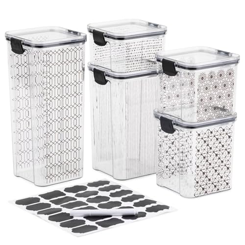 10-Piece Airtight BPA-Free Meal Prep Containers – Black