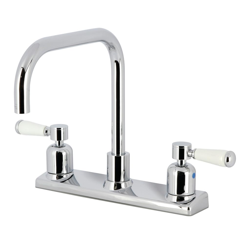 Kingston Brass FB2141DPL Paris - Grifo de cocina (centro de 20 cm, cromo pulido)