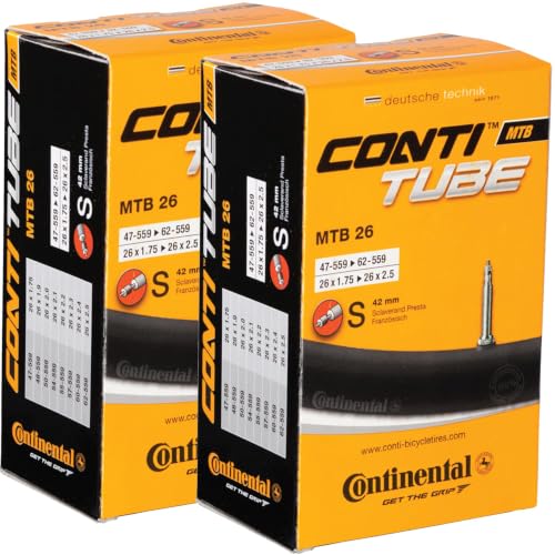 Continental MTB 26x1.75-2.5 Inner Tubes, 42mm Presta...
