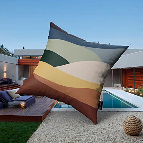 Kit 3 Capas de Almofada Floral Suede Ziper Invisível (Ondas + Flor Abstrato + Floresta - 45 x 45cm)