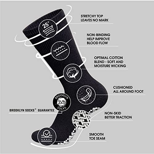 Non-Skid Cotton Diabetic Neuropathy Crew Socks, Multipack