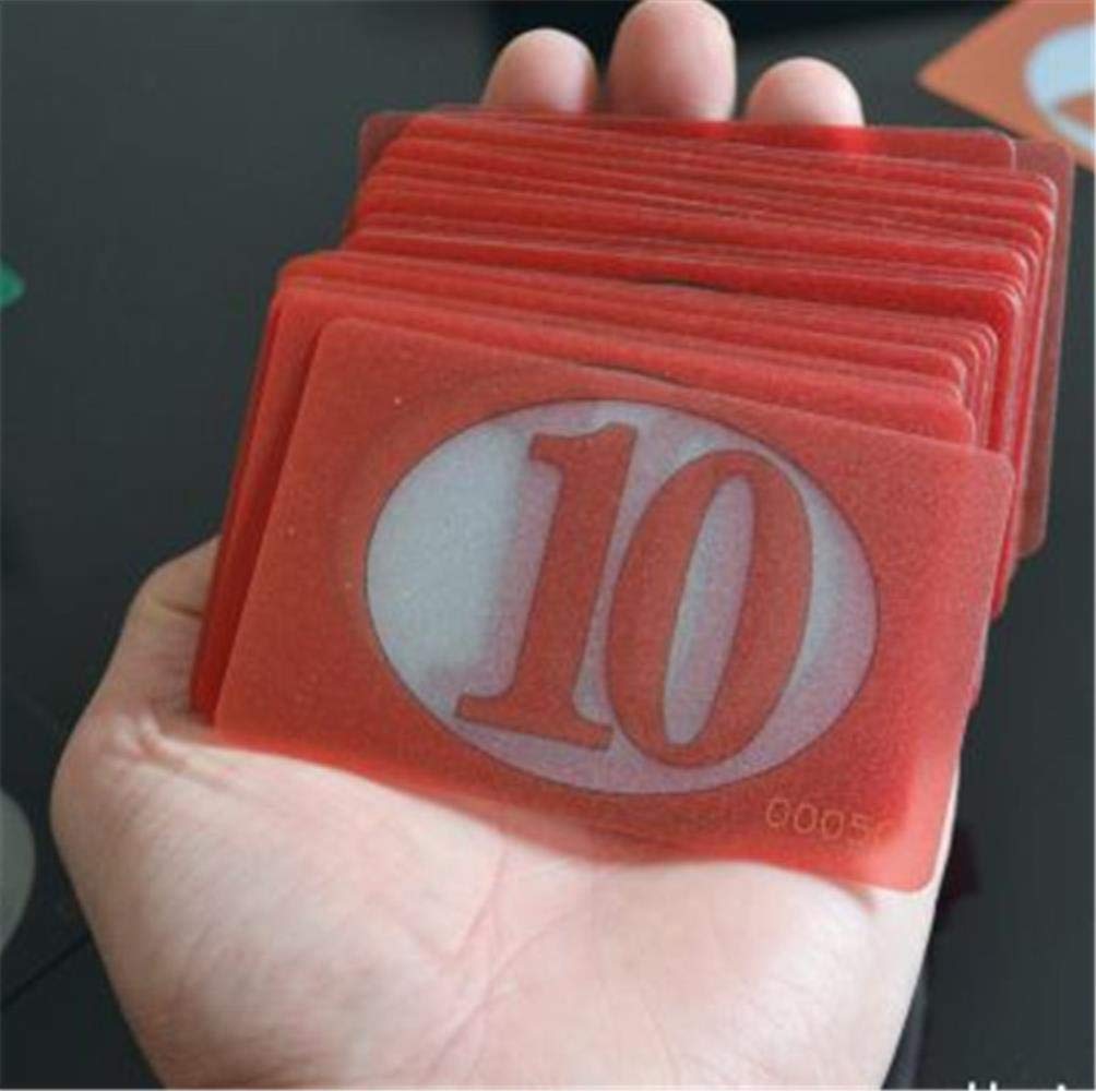 30 sztuk 85 x 54 mm przezroczyste przezroczyste plastikowe karty do pokera Mahjong plastikowe karty liczą karty wartościowe do gier planszowych, wartość 1