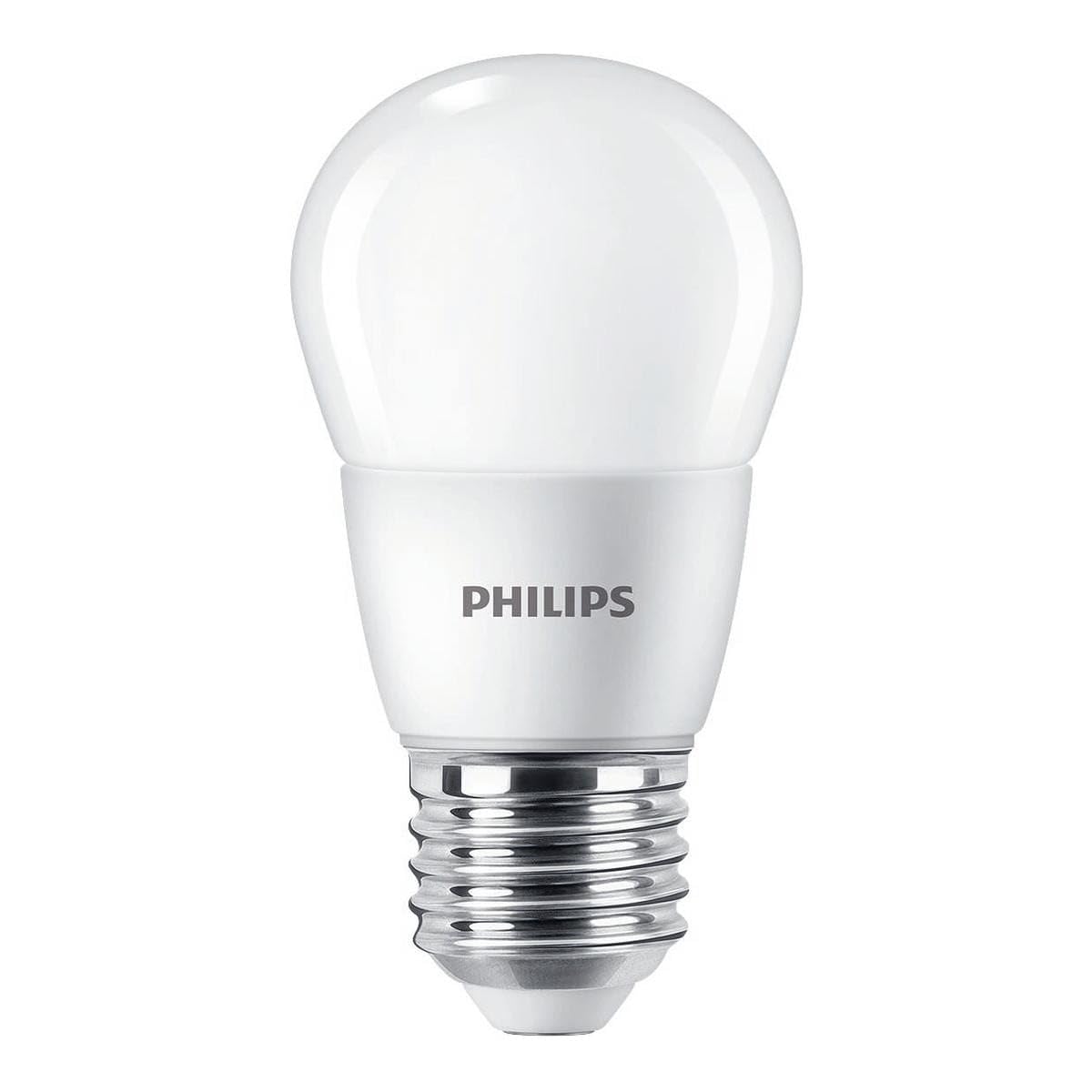 Philips CorePro LED P45 7W (60W Equivalent) E27 ES Frosted Golf Ball Bulb, Very Warm White 2700K, Energy Saving LED Lamp, Non-Dimmable, Long Life Incandescent Replacement