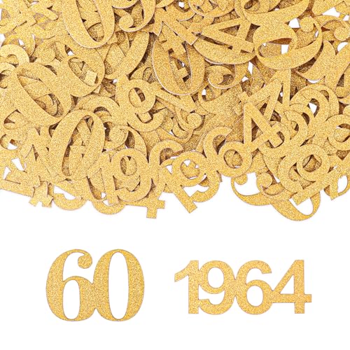 Folien-Konfetti 60. Geburtstag – Bunt Glänzend, 14 Gramm, Ca. 1 Cm Große Zahlen