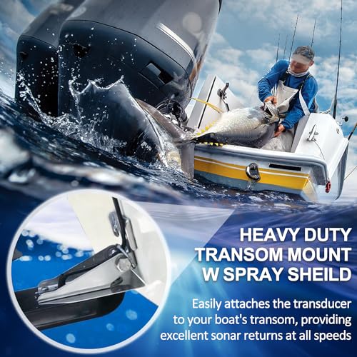 image for LAIKOU 010-12006-11 Heavy Duty Transom Mount with Spray Sheild Compati