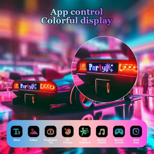 Pantalla LED de coche Ojos del Diablo luces para parabrisas de camiones y paneles flexibles 20x64 4