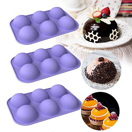 image for Koudehua Silicone Molds For Baking,Chocolate Mold,6 Holes Round Silico