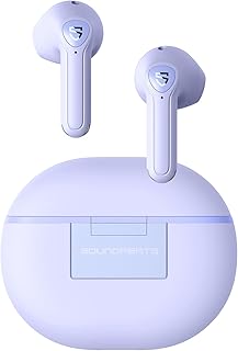 SoundPEATS Wireless Earbuds Hi-Res Audio, Air3 Deluxe HS Semi in-Ear Bluetooth 5.2 Headphones with LDAC In-ear Detection Personalized EQ, ENC Clear Call 14.2mm Driver, Game Mode, Total 20H Playtime