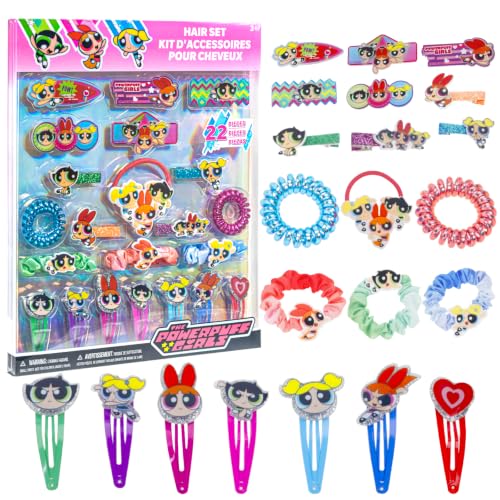 Powerpuff Girls 22pc Kid Hair Accessories Set Hair Clips Hair Ties