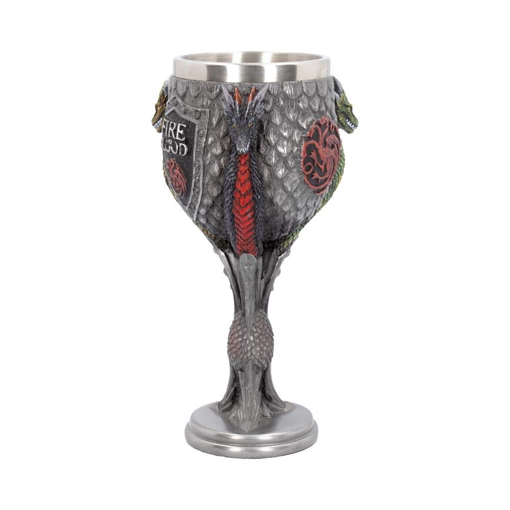 Nemesis Now Casa Targaryen Cáliz Juego de Tronos Cáliz 23cm Gris