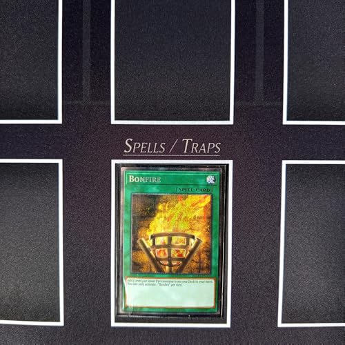 WAIFUWORLD SHOP Spielmatte mit Zonen | Aktuelles MR5 Feld | TCG Dual Playmat kompatibel mit beliebten Kartenspielen | Kartenspielmatte Basic Style in Schwarz