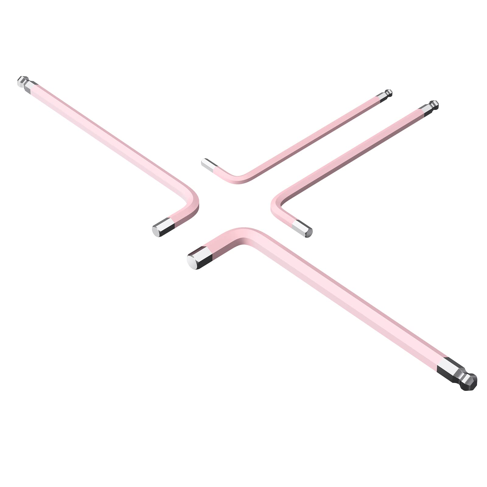 COLFULINE 18 Pcs Jeu de Clé (Type Fleur de Prunier + Type tête sphérique), Jeu de clés Allen Rose comme un Cadeau pour Femme, Maison