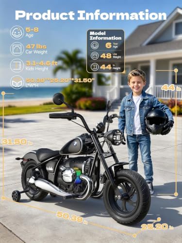Image of ANPABO Licensed BMW 24V Kids Electric Motorcycle for Kids 5-8, Black