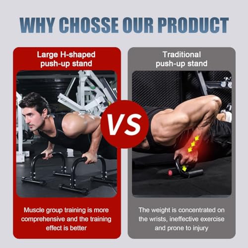 Parallettes Bars 10" High Parallettes Push Up Bars, Heavy-Duty No Wobbling Calisthenics Bars Parallettes for Handstand, Planche, Dips, L-Sit, Calisthenics Equipment for Floor Workouts Home Gym - Image 3