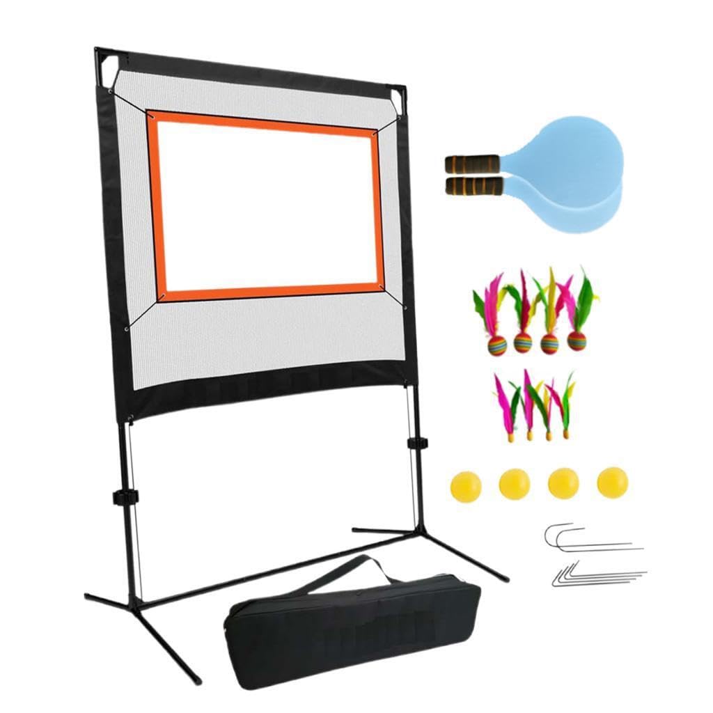 Set di Rete da Badminton Facile da installare con Racchette e volani, Versatile Esperienza di Gioco in Spiaggia e in Giardino, Pratica per Adulti, Set