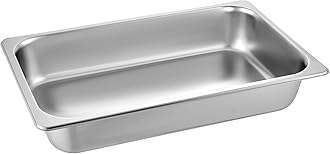 VEVOR Mophorn 4 Pack Hotel Pan 4" Deep Steam Table Pan Full Size with Lid 20.8"L x 12.8"W Hotel Pan 22 Gauge Stainless Steel Anti Jam Steam Table Pan