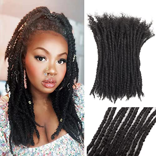 Textured Loc Extensions Human Hair Curly Ends (12in 0.4cm 40Strands)