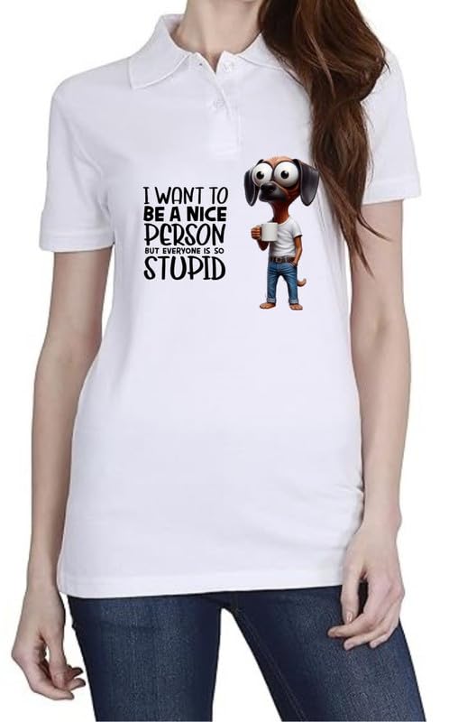 Nice Person White Women Polo T-Shirt-image-36
