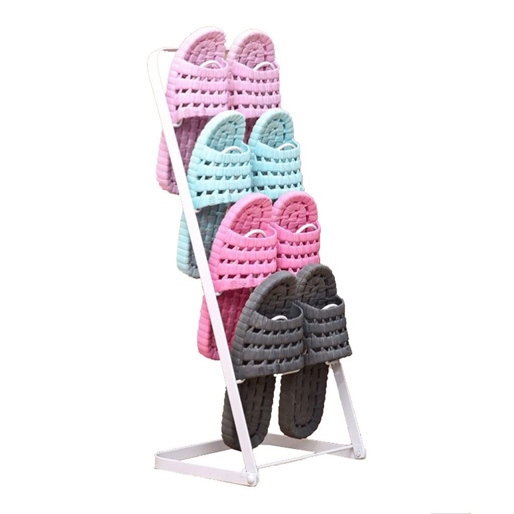 Étagères à chaussures support métal compact meuble pliable pour entrée et dressing