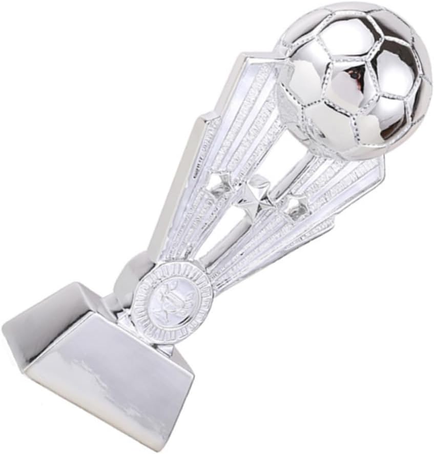 POPETPOP Resin Football Trophy Plated Champion Cup for Soccer Team Competitions Plastic Award Trophy for School Office Boys and Girls and Educational Toys