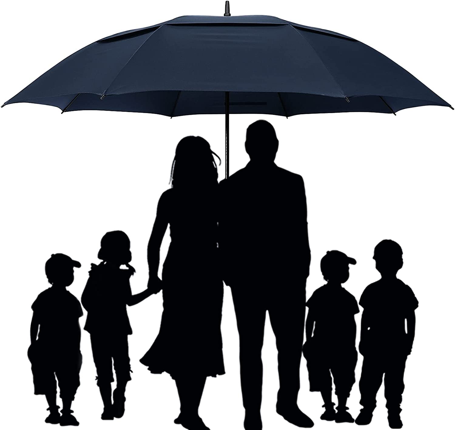 SIEPASA Parasol golfowy, duży, 160/183 cm, automatyczny, otwarty parasol golfowy, bardzo duży, oversize, podwójny baldachim, wentylowany, wiatroszczelny, wodoszczelny, dla kobiet i mężczyzn.