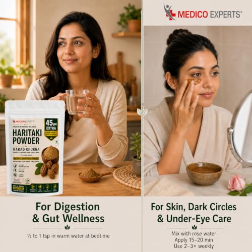 Image of Haritaki Powder 200gm + 45gm Extra | Haritaki Churna | Kadukkai, Karakkaya, Harde, Hirda, Inknut | Terminalia Chebula | FSSAI Certified, Lab Tested, No Additives