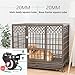 RUYICZB Heavy Duty Large Indestructible Dog Crate Metal Kennel Indoor with Separation Anxiety Lockable Wheels and Removable Tray Easy to Assemble Pet Playpen with Four Wheels,49.2
