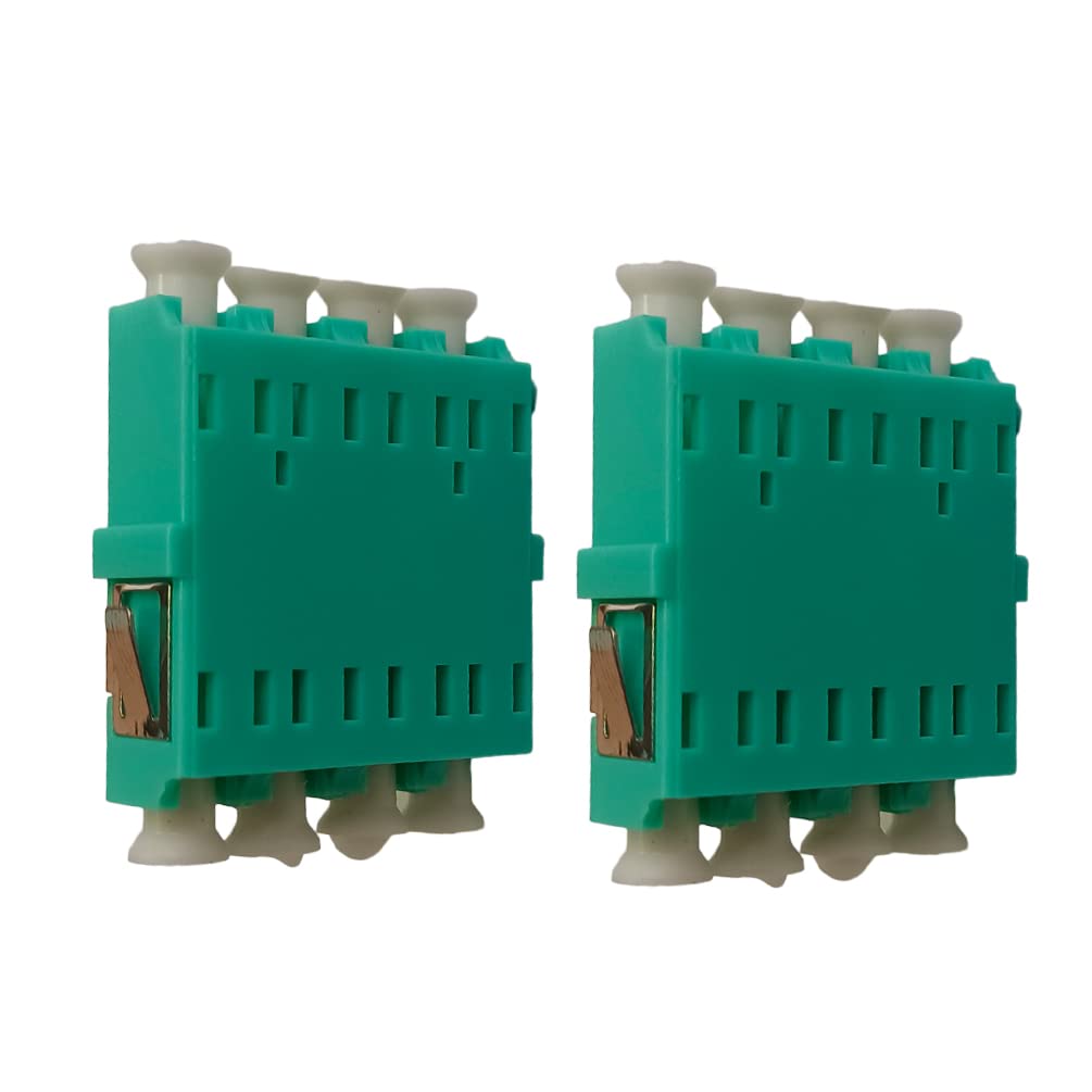 ezonpinzvLC/UPC Adapter Quadruple Blue Fiber Optic Coupler LC Quad Fiber Optic Adapter FTTH Coupler 4 Cores LC/UPC Connector Connect Four Fibers Together (Quad)