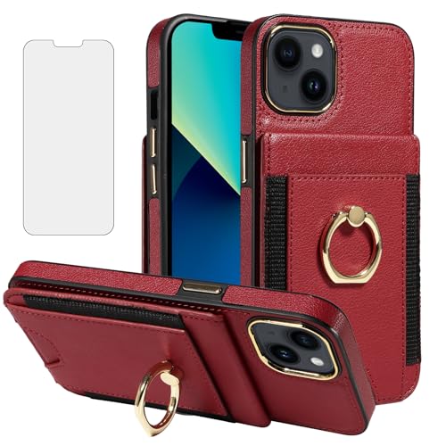 Étui iPhone 13 rouge avec porte-cartes pour voyager léger et sécurisé au quotidien