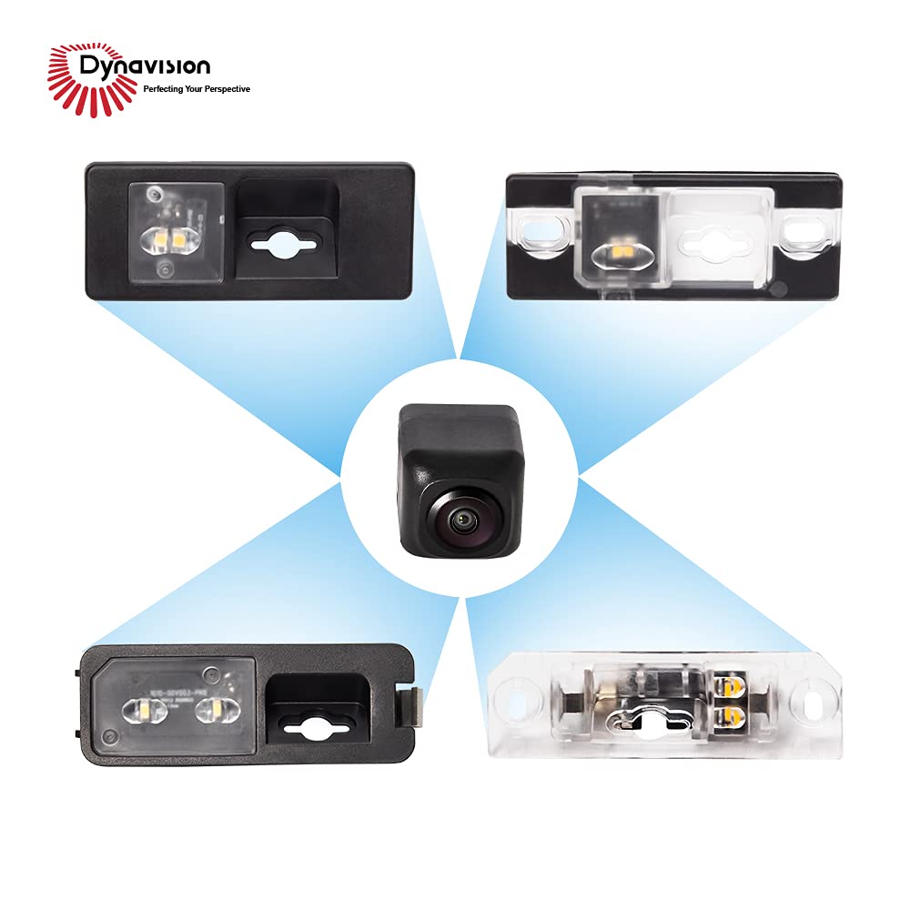 DYNAVISION OEM Kamera | AHD NTSC Rückfahrkamera mit gelbem Licht für VW Golf Passat Tiguan Touran Polo, Skoda Octavia Superb Fabia, Cayenne Panamera Cayman, Seat ab2005, CAMPL-V000HD-Y Lite