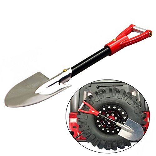 Share Goo Metal Shovel Tools Simulation Decorative Accessories Decorations Compatible with Tamiya CC01 Axial SCX10 Traxxas RC4WD D90 D110 1/10 RC Crawler Truck Car