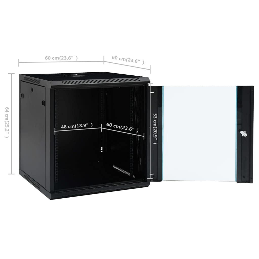 Akcesoria elektroniczne, szafka sieciowa 12U, 19, IP20, 600 x 600 x 640 mm, inne