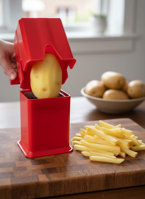 Image of Ni French Fries Potato Cutter Machine | Stainless Steel Finger Chips Maker for Daily Kitchen Use