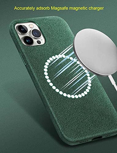 Coque iPhone 13 alcantara vert résolvant les risques de casse écran - 3