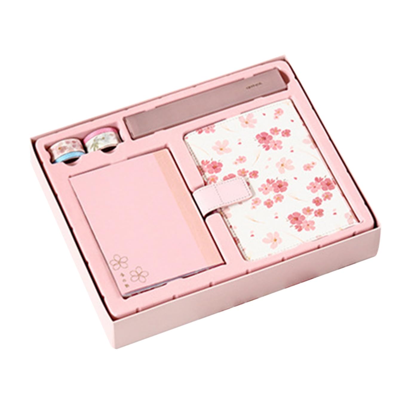 Set Notebook A5 Rosa Copertina Pu, Diario Portatile per Ragazze
