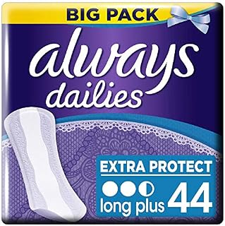 Always Dailies Extra Protect Panty Liners Long Plus, Pack of 4