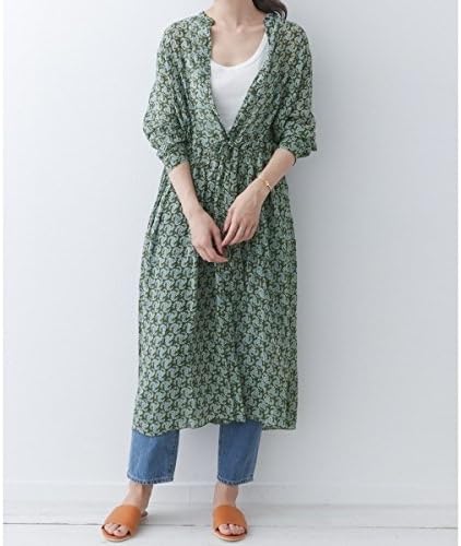 Amazon Co Jp アーバンリサーチ ドアーズ レディース Urban Research Doors レディスワンピース Soil 別注bandcollar One Piece Greenprint Free 服 ファッション小物