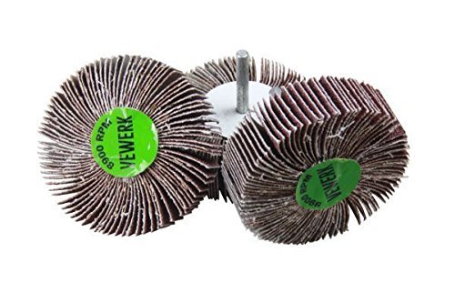 VEWERK by BERGEN 80mm x 25mm Flap Wheel 80 Grit x 10 B2115