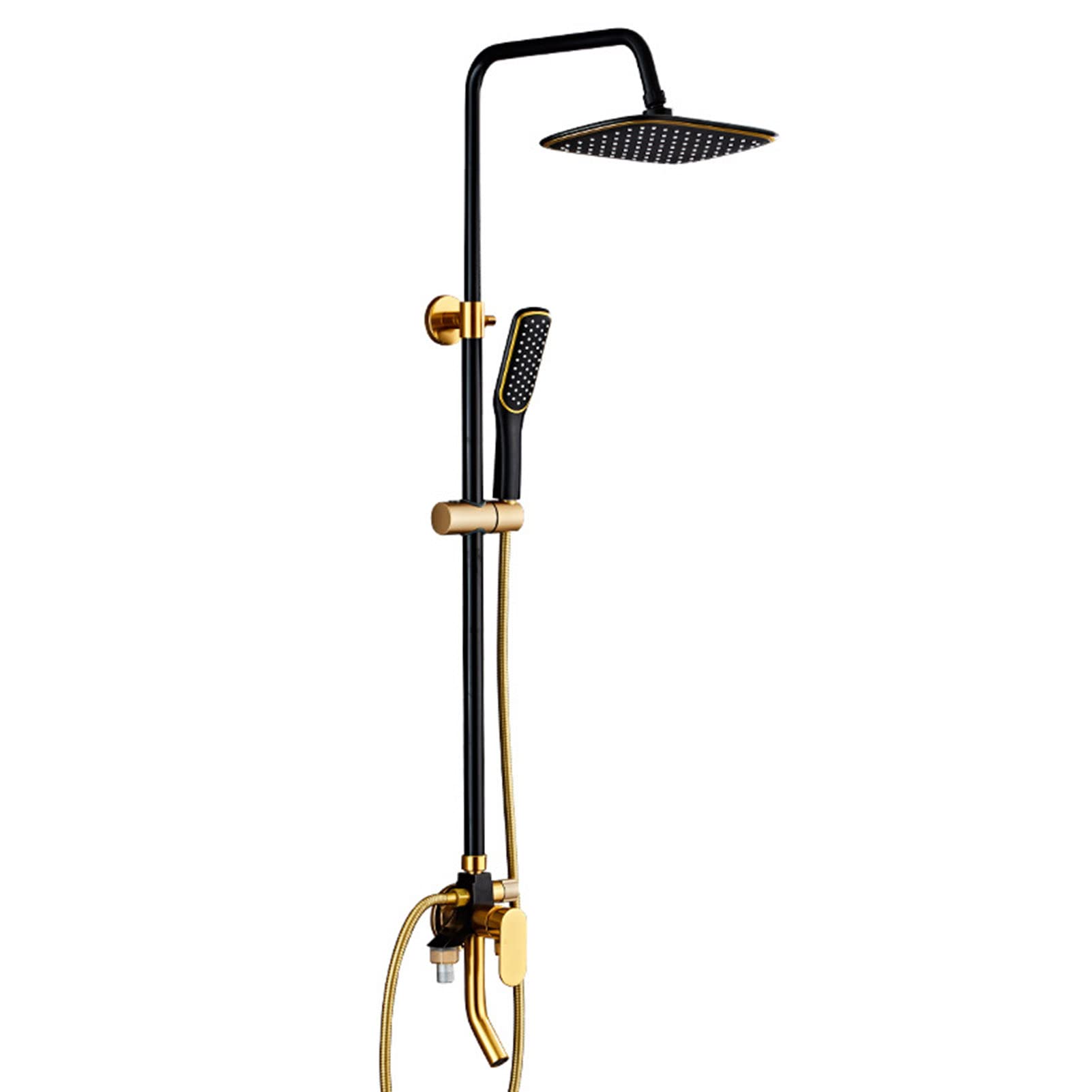AYCDL Shower System 8 Inches Rain Shower Head with Handheld Shower Faucets Sets Wall Mounted High Pressure Shower Faucet Combo for Bathroom,Black