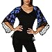 Produktbild Damen Sommer V-Ausschnitt Schmetterlings 1/2 arm Spitzenbluse Oberteile DOLDOA Frauen Tops Blusen Pullover Blusentop T-Shirt Geburtstags Geschenk (EU:48, Schwarz Schmetterlings Spitzenbluse)