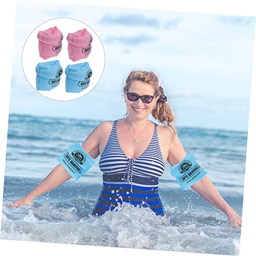 2 Pares bóia salva-vidas braçadeira floaties criança mangas flutuantes de natação piscina braçadeira