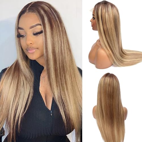 OiMiGO wigs Straight Transparent Glueless Lace Closure Wigs Human Hair