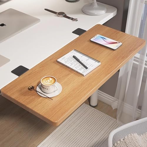 Mesa de trabajo plegable con soporte de metal ajustable para extensión de escritorio, extraíble y fácil de instalar, versátil para oficina o comedor