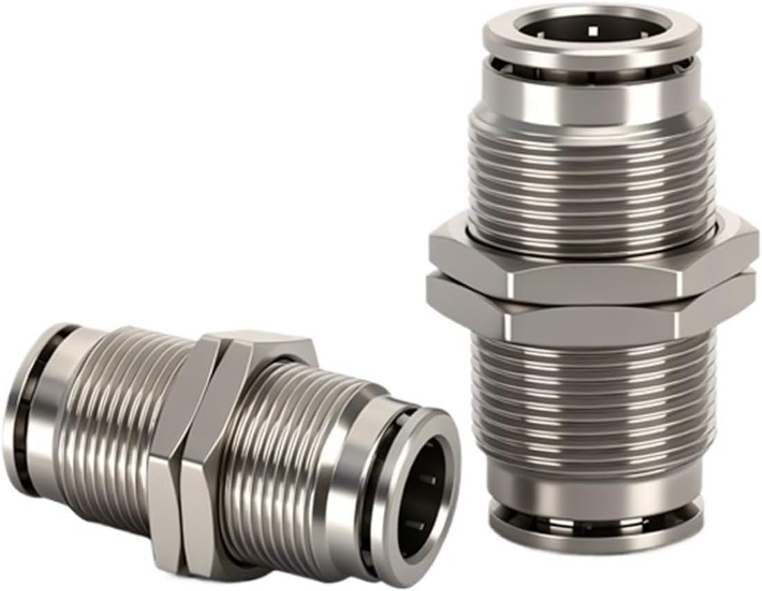 Pneumatic Tracheal Quick Connector PM6 Partition PM8 1Pcs(PM10(全铜镀镍))