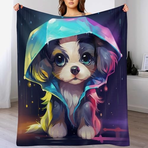 Couverture pour chien rides résistantes jeté de canapé chaud