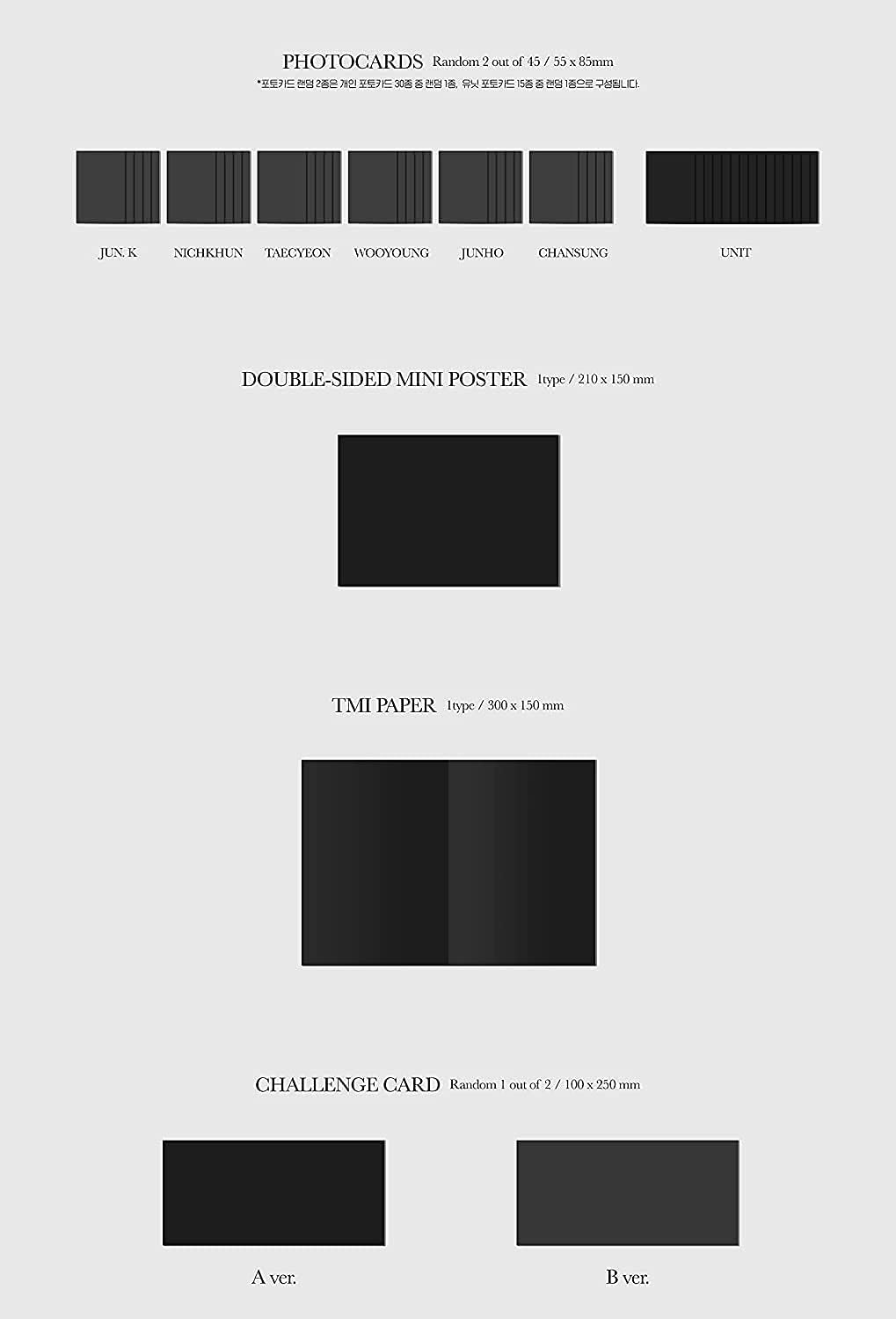2PM - Must [B ver.] (The 7th Album) [Pre Order] CD+Photobook+Folded Poster+Others with Decorative Stickers, Photocards