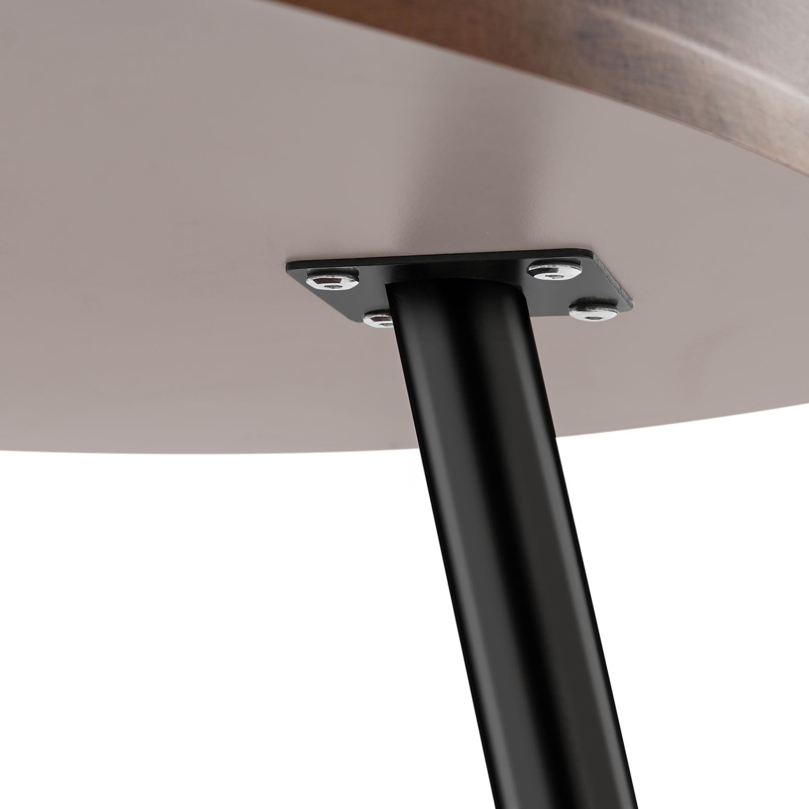 Mesa de centro ovalada de madera de doble capa, mesa de salón, estilo nórdico, diseño en forma de lágrima, mesas auxiliares, 2 niveles, 100 x 38 cm, para sofá, oficina, café (marrón)